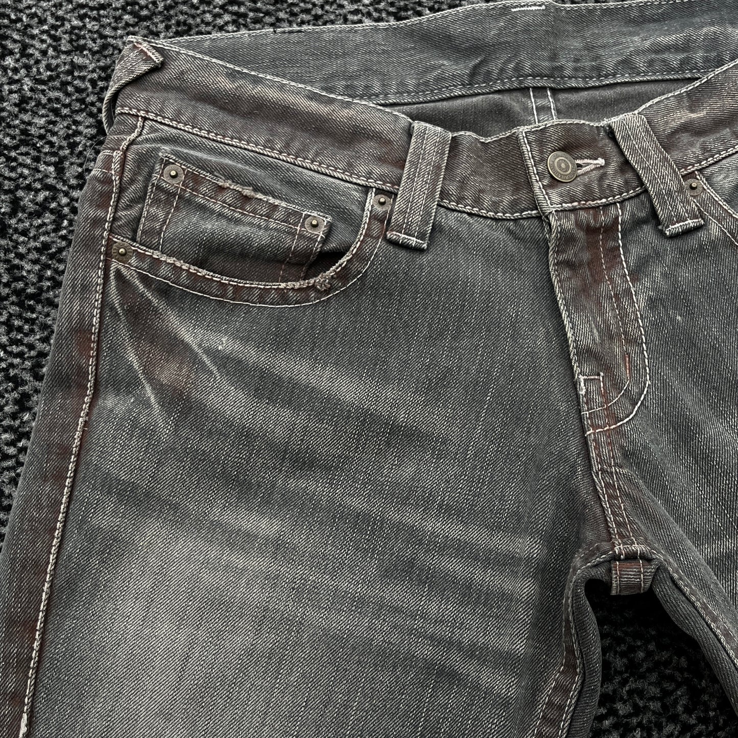 Tornado Mart Mud Washed Flared Denim