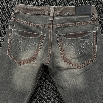 Tornado Mart Mud Washed Flared Denim