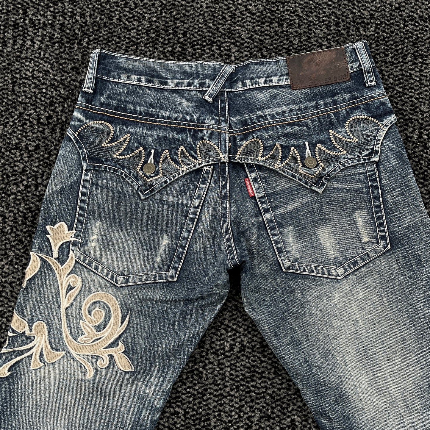 Tornado Mart "Tribal" Embroidery Flared Denim