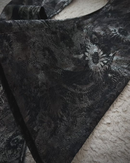 Tornado Mart Metallic Floral Flared Jeans