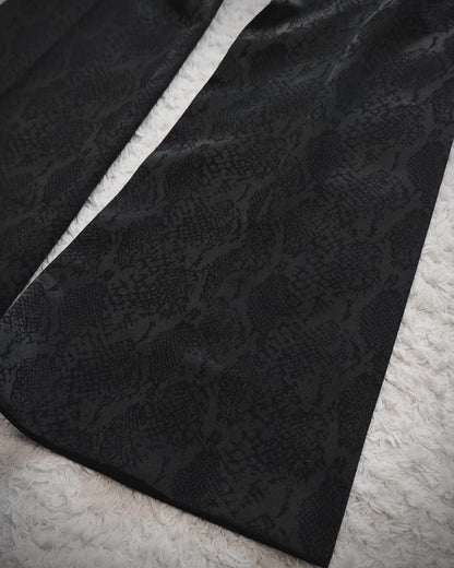 5351 Pour Les Hommes Python Luster Flared Dress Pants