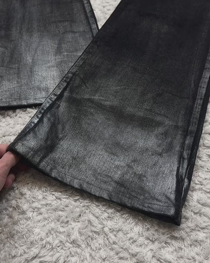 Tornado Mart Silver Faded Flared Jeans