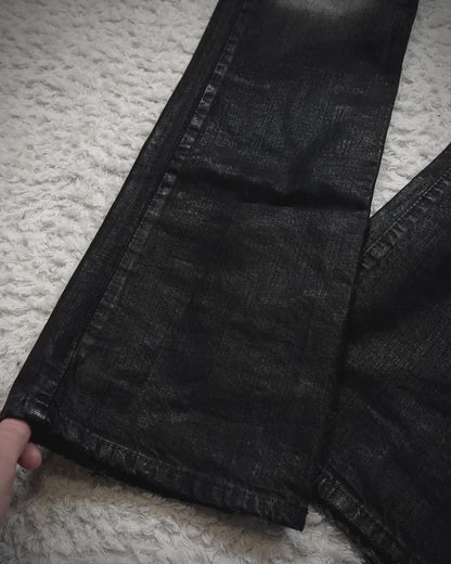 Fuga Waxed Whisker Coated Bootcut Jeans