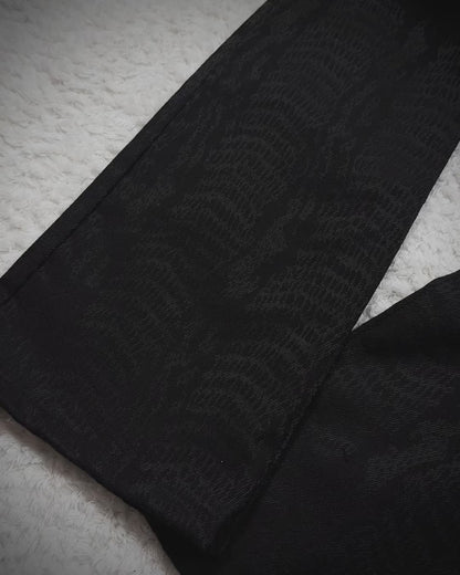 Semantic Design Python Pattern Flared Dress Pants