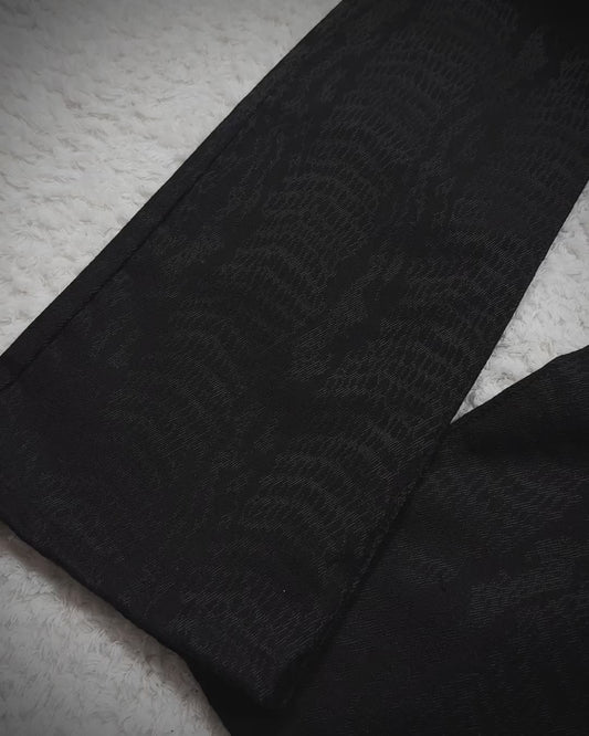 Semantic Design Python Pattern Flared Dress Pants