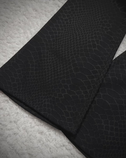 Tornado Mart Python Pattern Flared Dress Pants