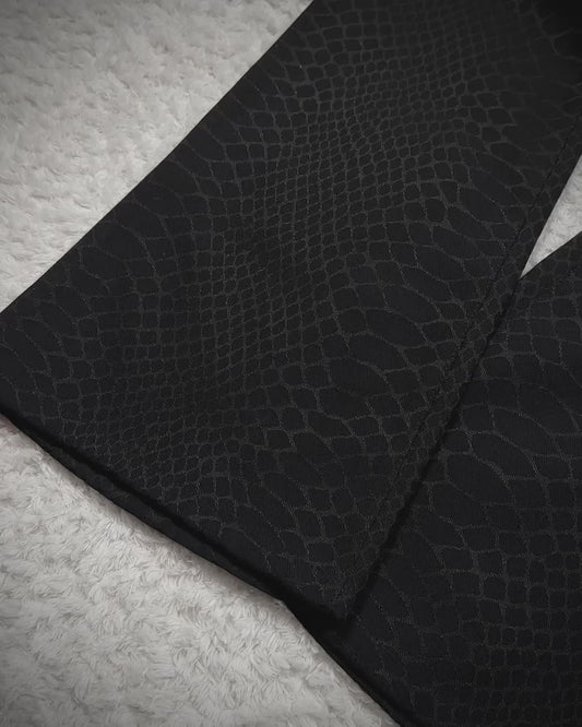 Tornado Mart Python Pattern Flared Dress Pants