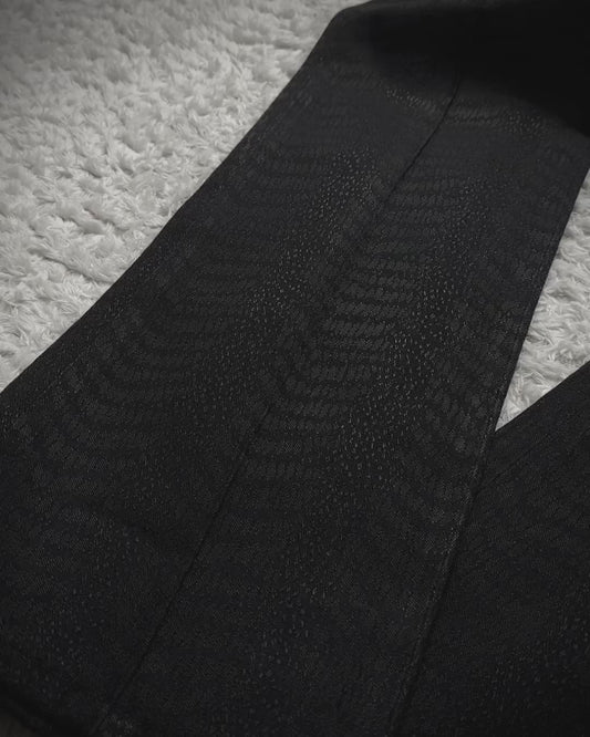 Tornado Mart Python Jacquard Pleated Dress Pants