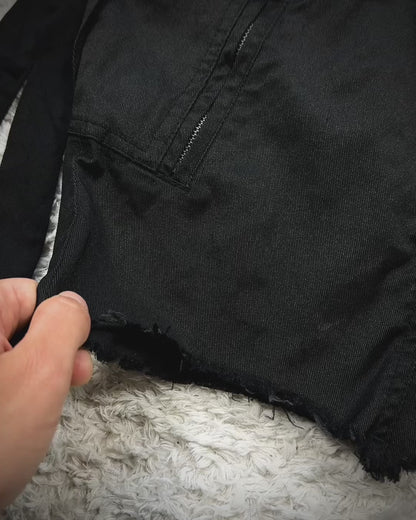 Fuga Fringed Luster Bondage Gas Mask Cargo Shorts