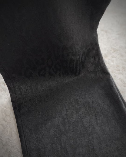 Tornado Mart Leopard Woven Flared Pants