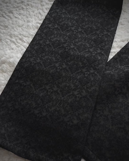 Black Varia Jacquard Woven Bootcut Dress Pants