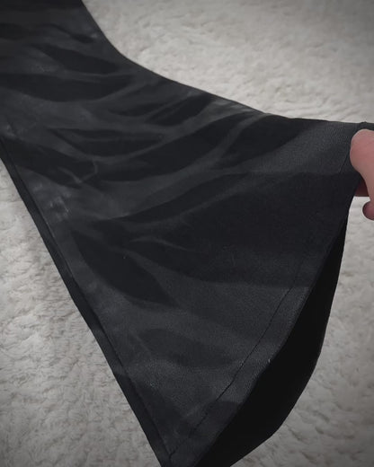 Tornado Mart Zebra Waxed Flared Jeans