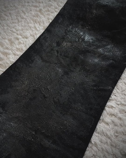 G.U. Heavy Wax Coated Flared Jeans