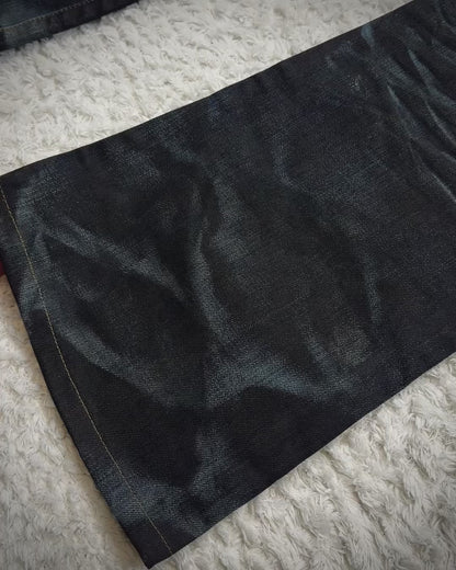 Tornado Mart Clawmarks Coated Flared Jeans