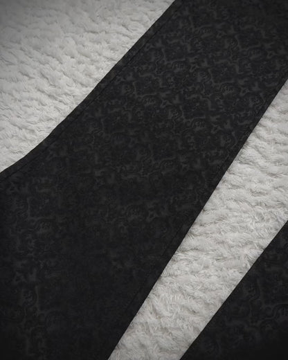 Black Varia Antique Woven Bootcut Dress Pants