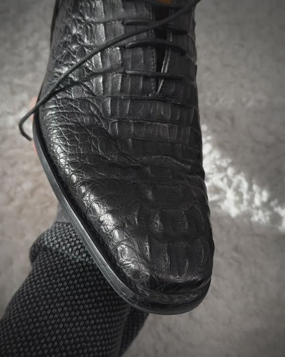 Baladen High Detail Crocodile Leather Boots